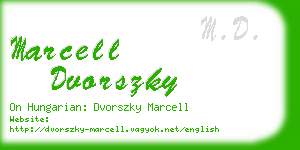 marcell dvorszky business card